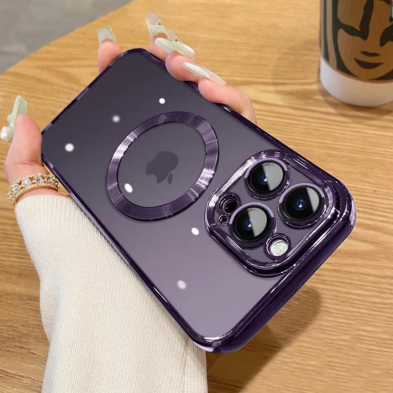 iPhone 14, 13, 12 Pro/Pro MAX Magnetic Electroplated Phone Case - Combine Style and Protection for Precious Device